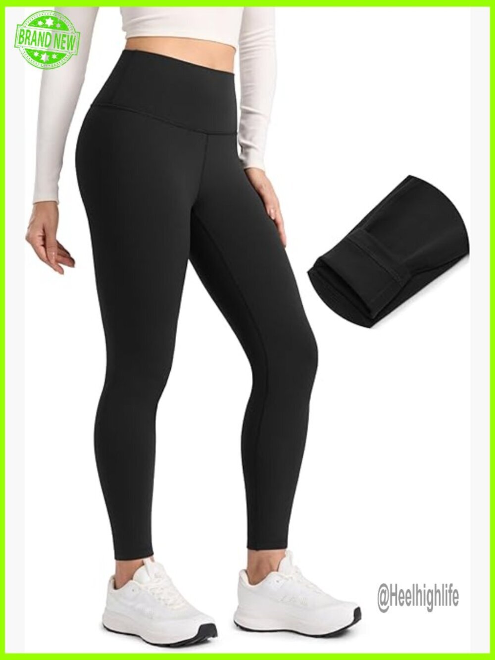 Thermal Fleece Lined Leggings 28" High Rise Winter Warm Workout Lounge